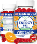 Lunakai USA Made Vegan Energy Gummies – Daily Energy Supplements – 3000mcg Vitamin B12 Gummies for Women &amp Men – for Home or On‑the‑Go Use 60ct