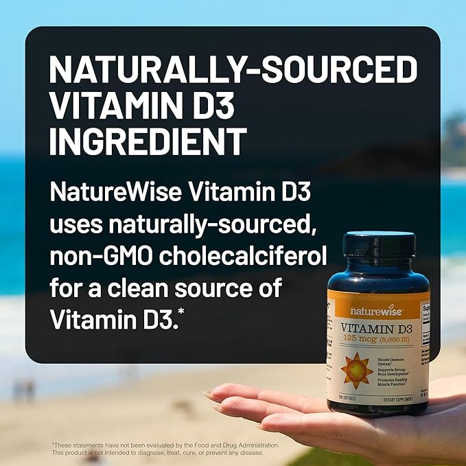 NatureWise [1 Multivitamin for Women Stress Support &amp Natural Minerals - 60 Capsules[30-Day Supply] + [1] Vitamin D3 5000iu + Organic Olive Oil - 30 Mini Softgels[30-Day Supply]