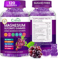 Magnesium Glycinate Gummies 600mg Sugar Free Chewable Magnesium Gummies with Black Currant for Men &amp Women Supports Evening Routine &amp Inner Balance No Melatonin Vegan 60 Days Supply