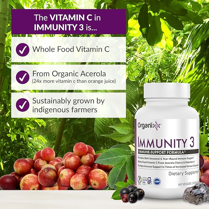 Organixx Turmeric 3D &amp Immunity 3 Bundle Organic Turmeric Ginger &amp Ashwagandha Plus Vitamin C Zinc &amp Elderberry Supports Immune Digestive &amp Joint Health Non-GMO Gluten Free 60