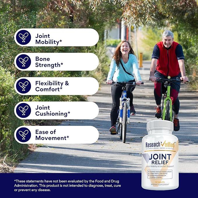 Research Verified Joint Support - Glucosamine MSM Turmeric Boswellia BioPerine - Vegan - 90 Capsules - 1 Month Supply