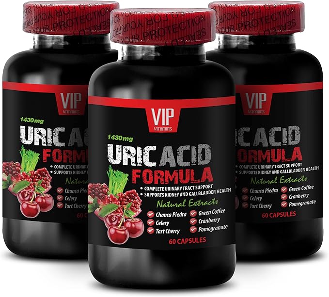 Green Coffee Bean - URIC ACID CLEANS - URIC ACID FORMULA - Turmeric Pomegranate Milk Thistle Cranberry uric acid formula advanced complex uric acid reducer uric acid flush 3 Bottles 180 Capsules
