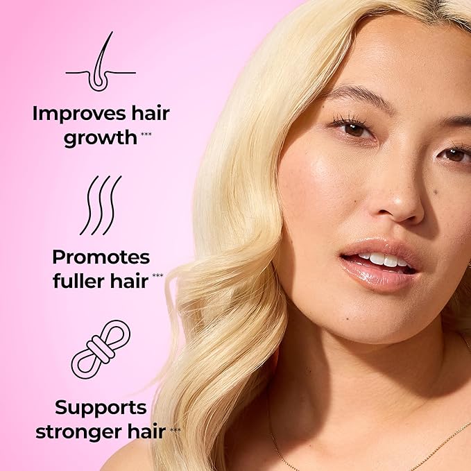 HUM Hair Strong Daily Hair Growth Gummies with Biotin Zinc Vitamin B12 to Support Growth Folic Acid &amp Vitamin B12 Gummy Vitamins for Healthy Hair Support for Women and Men 180 Gummies