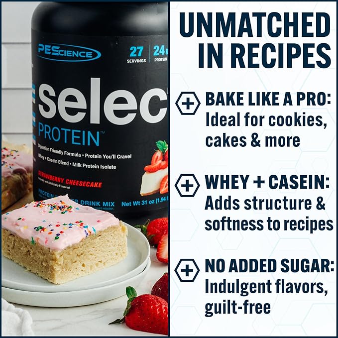 PEScience Select Protein Powder Whey and Casein Blend Clean Protein Powder for Women and Men Low Calorie Low Carb Keto Friendly Gluten Free - White Chocolate Peppermint Bark 27 Servings