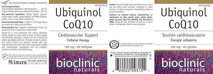 Bioclinic Naturals Ubiquinol Softgels 60 Count