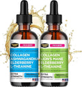 Collagen Mojo - Liquid Collagen Peptides for Women &amp Men with Lion's Mane Mushroom Elderberry &amp L-Theanine and Ashwagandha Elderberry &amp L-Theanine - for Hair Skin Nails Join Support -