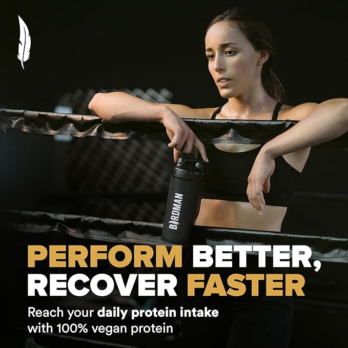 BIRDMAN Falcon Performance Vegan Protein Powder 31g Protein 5g Creatine 5g BCAA Probiotics Electrolytes Pre Workout Low Carb Sugar Free &amp Dairy Free Plant Based Vanilla Protein -19 Servin