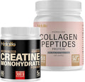 Creatine Monohydrate 300g + Bovine Collagen Peptides 20oz Bundle – Muscle Strength Recovery &amp Joint Support – Unflavored Canada-Made Grass-Fed 126 Total Servings