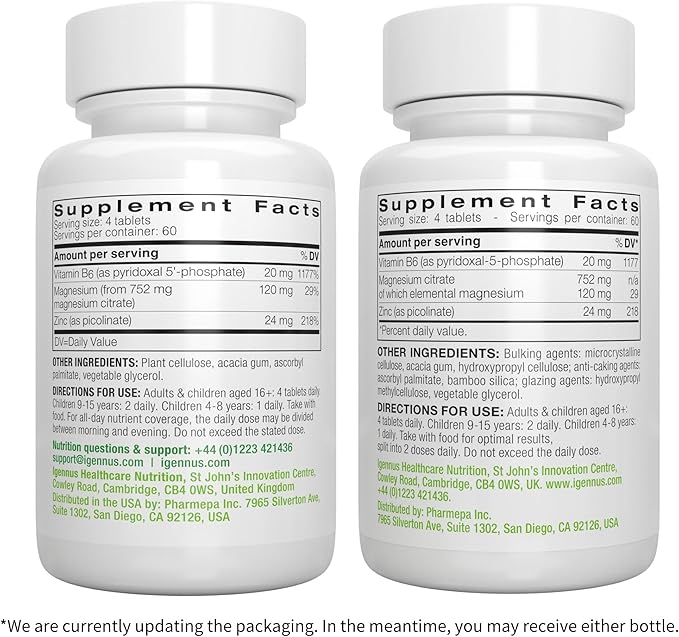 Neurobalance 240 Tablets + Focus Brain Booster Vegan Bundle Chelated Zinc Picolinate 24mg Oxide-Free Magnesium &amp Vitamin B6 + Caffeine L-Theanine Taurine &amp L-Tyrosine B-Vitamins Zinc &am