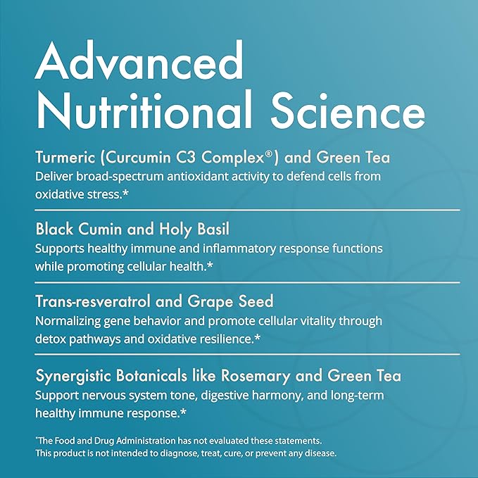 Natura Health Products Botanical Treasures Supplement - Supports Broad-Spectrum Antioxidant Activity- Featuring Turmeric Ginger Green Tea Black Pepper Trans-Resveratrol Black Cumin (180 Capsules)