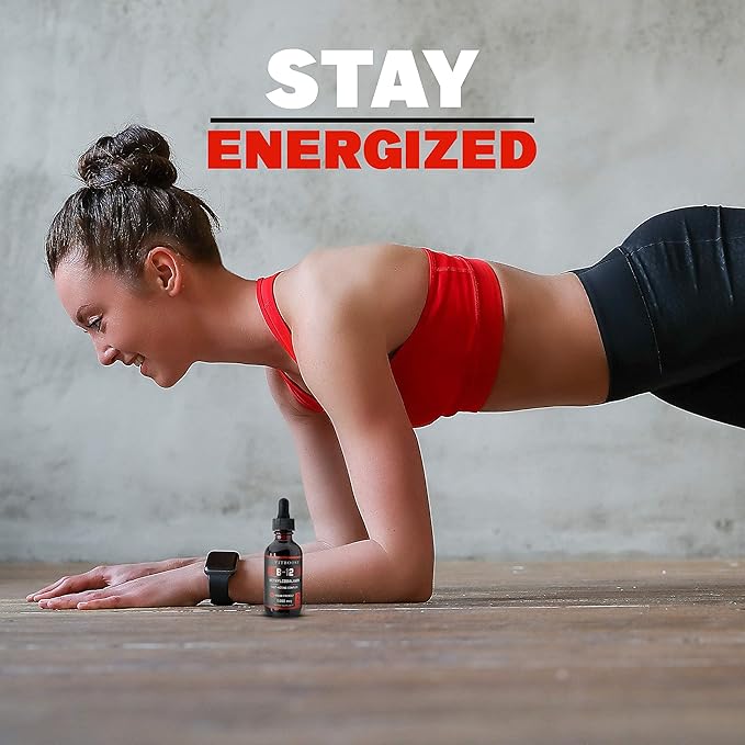 VITBOOST Vegan Liquid B12 Drops 60 x 5000mcg Extra Strength Raspberry Flavored VIT B12 Liquid Methylcobalamin sublingual Supplement &amp Extra Strength 10000mcg Biotin Liquid Drops Organic Berry Fla
