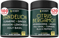Bundle 6in1 Dandelion Supplement &amp 6in1 Citrus Bergamot Supplement - Support Relaxation Heart Digestion Health and Immune
