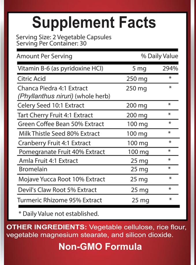 Generic Premium uric Acid Support Supplement - URIC Acid Formula Advanced Complex - Tart Cherry Capsules uric Acid Diet Lower uric Acid Supplement Herbal Uric Acid Milk Thistle - 2 Bottles