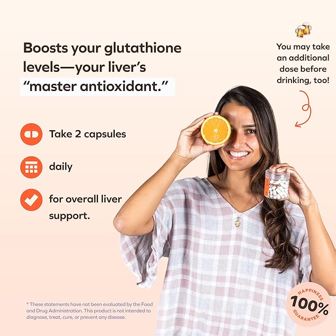 Cheers Protect | Daily Liver Supplement for Drinkers with L-Cysteine + DHM | Increase Glutathione Levels | 30 Doses | Cysteine Dihydromyricetin Milk Thistle Prickly Pear B-Vitamins Ginger