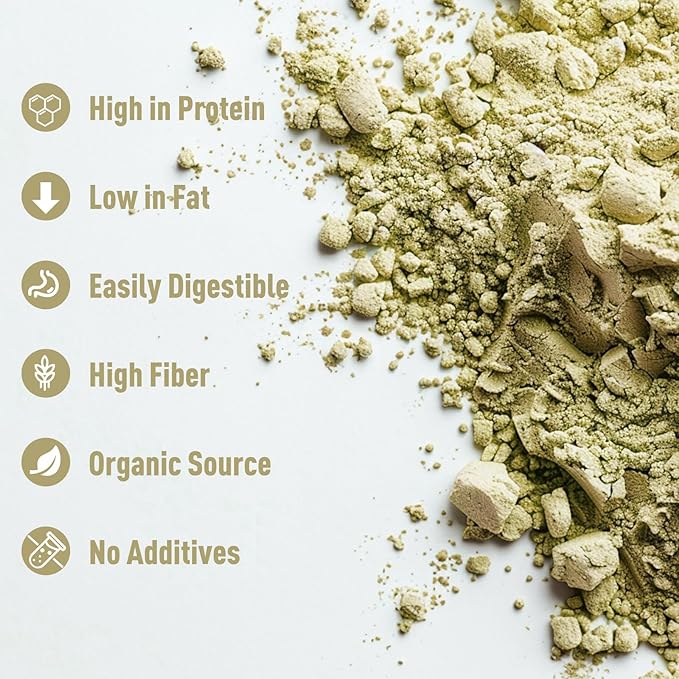 UNLEASH'D ORGANIC Organic Mung Bean Protein Powder 16 oz – 100% Pure Plant-Based Protein Rich in Vitamins Minerals &amp Fiber