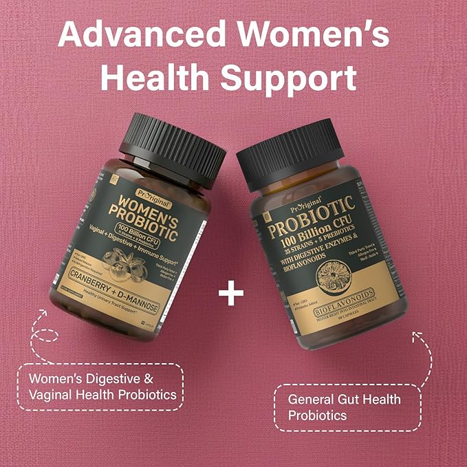 Probiotics for Women – Women’s Probiotic for Digestive Vaginal Urinary Health &amp pH Balance – 100 Billion CFU 11 Strains with Organic Prebiotics Cranberry Extract D-Mannose – Non-GMO 180 Caps