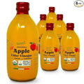 Food To Live Organic Apple Cider Vinegar with Ginger and Turmeric 500 ml – Raw Italian Unfiltered Unpasteurized Non-GMO Vegan Bulk Glass Bottle (Pack of 6)