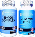 LIQUIDPACKPRO Ultimate B-Vitamin Energy &amp Wellness Bundle – Super B-100 Complex + High-Potency B12 5000mcg – Supports Energy Metabolism &amp Nervous System Health – Made in USA Non-GMO Vegan-F