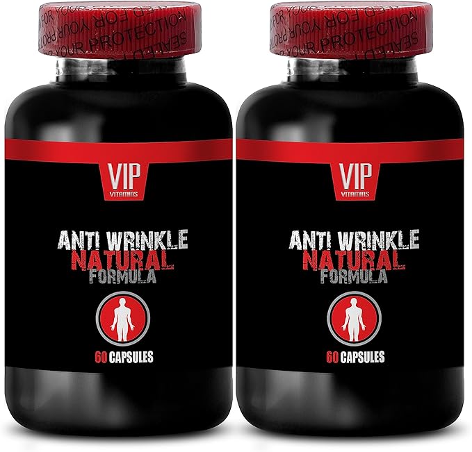 Anti-Wrinkle Complex - Green Tea Leaf Aloe Vera Care Trans-Resveratrol Vitamin A Hyaluronic Acid &amp Niacin Skin Support Turmeric Root Skin Smooth Formula L-Glutathione Grape Seed 3Bot