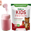 Kids Protein Shake Powder 16g – No Added Sugar Organic Ingredients Grass-Fed Whey Proteins – Calcium &amp Choline for Bone Strength &amp Brain Development Protein Shake – Strawberry