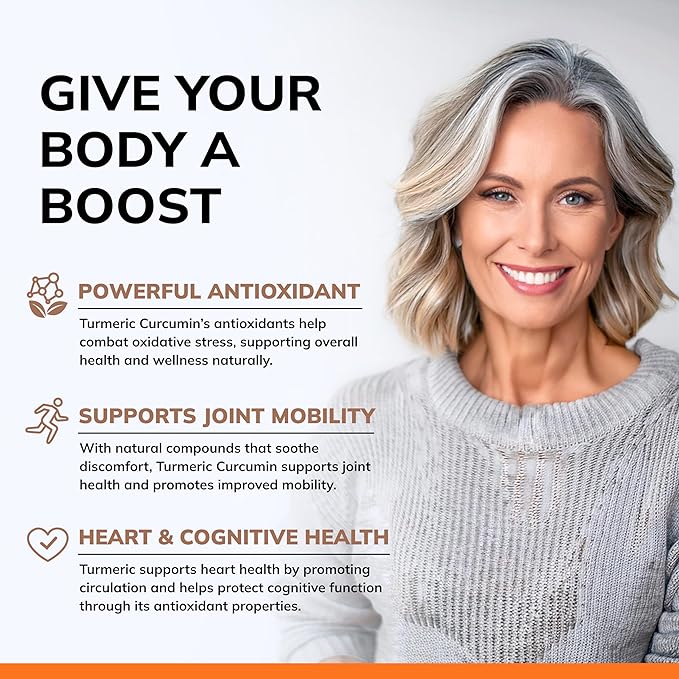 aSquared Nutrition Turmeric Curcumin 1300mg with BioPerine Black Pepper Extract - 180 Capsules - with 95% Curcuminoids 100% Natural Tumeric Root Powder Supplements Pure &amp Joint Stiffness Pills