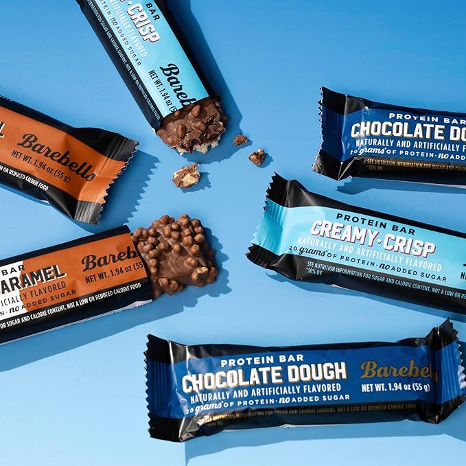 Barebells Starter Pack (3 Mix Pack) – 36 Total Bars High Protein Snack with 20g Protein &amp No Added Sugar – On-the-Go Breakfast or Post-Workout Treat Cookies and Caramel Creamy Crisp Chocolate