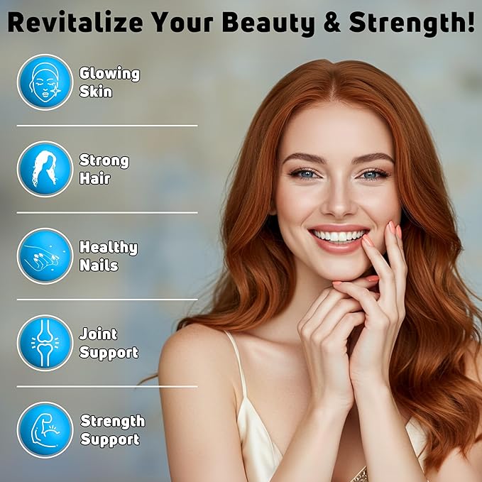 Collagen Peptides Powder 1LB for Adults Hydrolyzed Collagen Powder Type I &amp III for Skin Hair Nail &amp Joint Support Grass-Fed Bovine Collagen Keto-Friendly Gluten-Free 45 Servings
