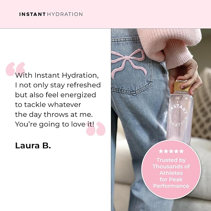 Instant Hydration Electrolytes Powder Packets - Cotton Candy Drink Mix - Zero Sugar - Keto Vegan Gluten-Free Non-GMO - Boost Recovery Brain Health Muscle &amp Tissue Support- 30 Sticks