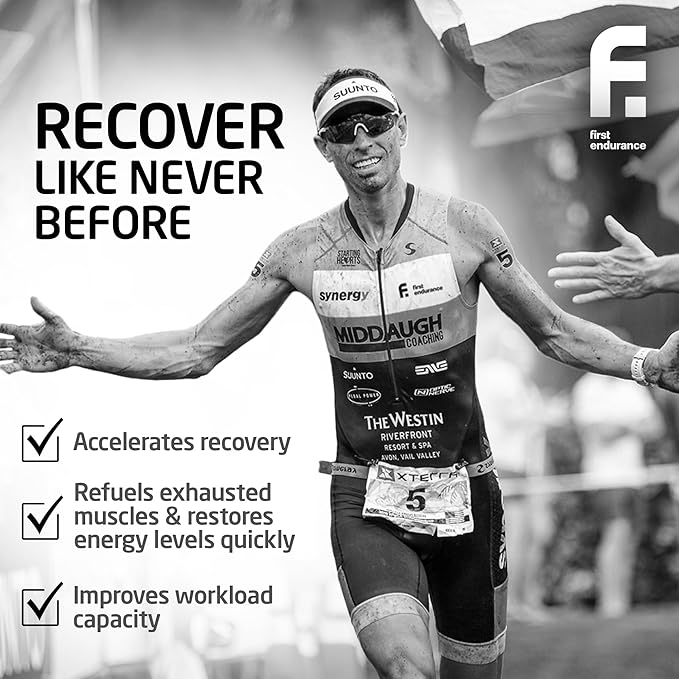 FIRST ENDURANCE Ultragen Workout Recovery Drink Powder Protein Mix Boosts Energy Accelerates Recovery | Cappuccino 15 Servings