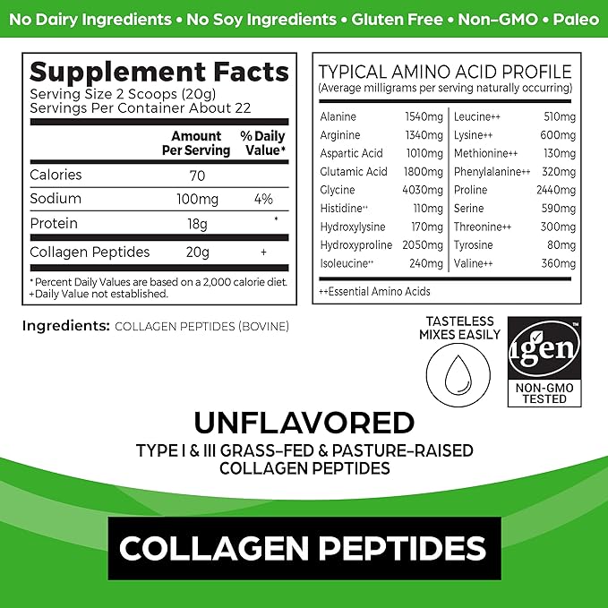 Orgain Hydrolyzed Collagen Peptides Powder Country Farms Super Greens Powder 50 Organic Superfoods
