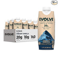Evolve Plant Based Protein Shake Vanilla Bean 20g Vegan Protein Dairy Free No Artificial Sweeteners Non-GMO 10g Fiber 11 Fl Oz (Pack of 12) (Formula May Vary)
