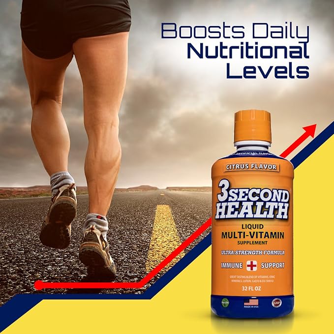 Liquid Multivitamin - Vegan - Non GMO - Gluten Free - Dairy Free - Soy Free - No Artificial Flavors or Preservatives - 32 Servings - GMP - USA Made - Boost Energy and Mental Clarity