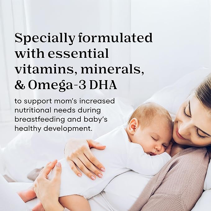 One A Day Postnatal Vitamins for Women Postnatal Multivitamin with Folic Acid Omega-3 DHA B Vitamins Support Immune Health Breastfeeding Post Partum Essential Nutrients for Women 60 Ct