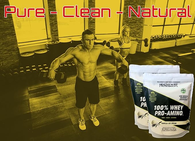 Healthy ‘N Fit 100% WHEY PRO-AMINO v2.0-Chocolate (2lb): 100% Whey Protein PLUS Peptides From America’s #1 Brand in Supplements Technology and Purity.