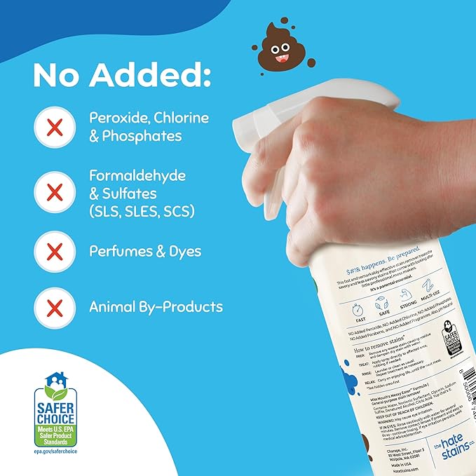 Miss Mouth’s Messy Eater Stain Treater Spray - Stain Remover - Newborn &amp Baby Essentials - 2-Pack of 16oz Stain Remover