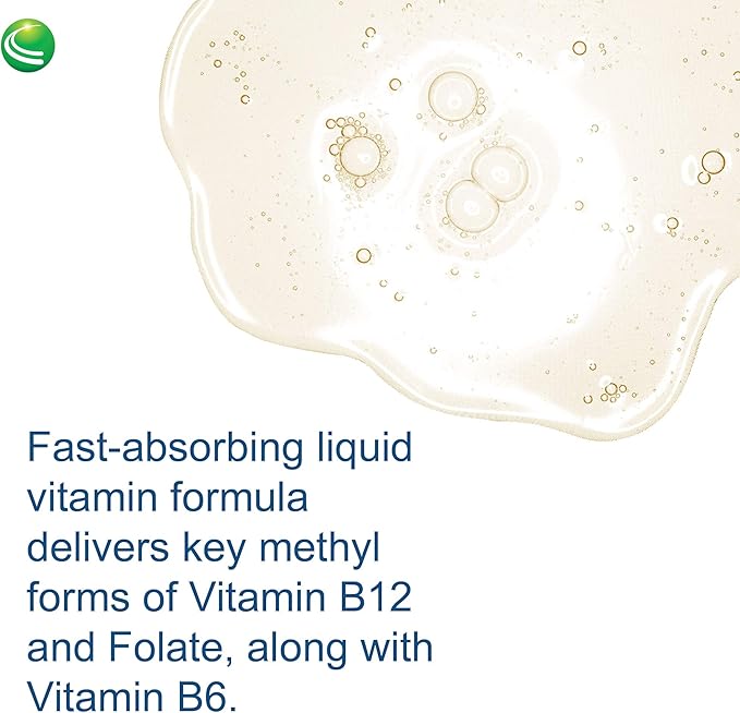 Nutra Biogenesis Methyl Factors - Vitamin B12 Drops Methylfolate Drops Sublingual Liquid for Women &amp Men B Complex with Folic Acid for Kids &amp Adults Energy Supplement Sugar Free - 2 Fl Oz