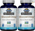 Garden of Life Dr. Formulated Advanced Omega Fish Oil - Lemon1290mg EPADHA + DPA in Triglyceride FormSource Omega 3 Supplement for Ultimate Brain &amp Heart HealthNon-GMO180 Softgels(Pack of 2