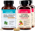NatureWise [1] Oral Probiotics - Chewable Sugar-Free Mint Tablet - 50 Count[50-Day Supply] + (Pack of 2) Liver Balance - Milk Thistle Dandelion Turmeric - 60 Capsules[30-Day Supply]
