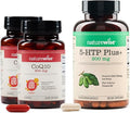 NatureWise (Pack of 2) CoQ10 200mg - High Potency Ubiquinone Non-GMO - 30 Softgels[30-Day Supply] + [1] 5-HTP 200mg + Vitamin B6 - Non-GMO Vegan - 60 Capsules[60-Day Supply]