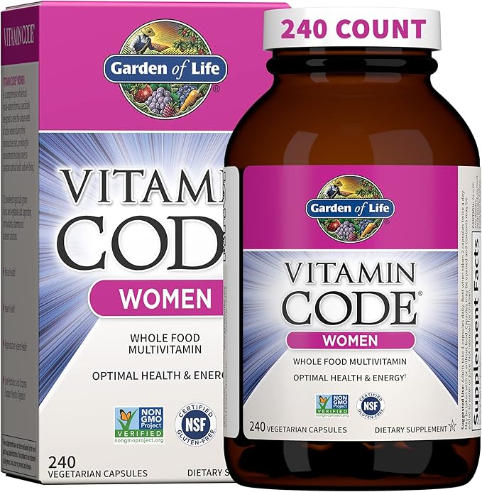 Garden of Life Women's Multivitamin 240 Count and Kids Fruit Gummy Vitamins 120 Count