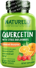 NATURELO Quercetin Citrus Bioflavonoid Complex with Enhanced Absorption - 120 Vegetarian Capsules