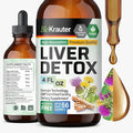 BIO KRAUTER® Liver Cleanse Detox &amp Repair* - Vegan Liquid Liver Support with Milk Thistle Chanca Piedra Turmeric Dandelion Root &amp Artichoke 700 mg - 4 Fl.Oz 56-Day of Supply - Alcohol &amp