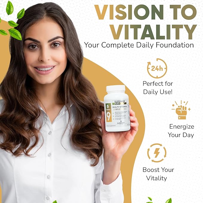 High Potency Multivitamin with AREDS2 Nutrients Physician-Formulated Daily Supplement with Lutein Zeaxanthin Zinc Vitamin C &amp E Methylated B Vitamins 3rd Party Tested