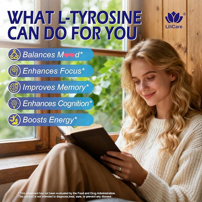 L Tyrosine Focus Supplement Gummies 1100mg for Adults Brain Supplements for Memory and Focus L-Tyrosine Gummies with Ashwagandha I-Theanine for Calm &amp Mood - Vitamin B6 &amp B9 for Energy-Vega