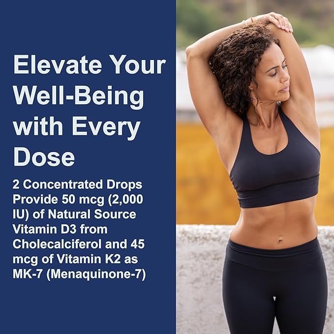 Carlson Super Daily D3 + K2 50 mcg D3 + 45 mcg MK-7 Heart &amp Bone Health 360 Liquid Drops 10.16 ml