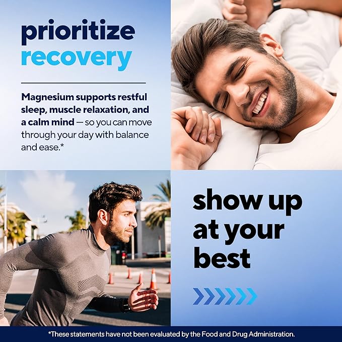 Magnesium Glycinate 200mg - USA Made Highly Absorbed Non-GMO Magnesium for Relaxation Deep Sleep Bones &amp Heart - 200mg per Serving 240 Vegan Capsules