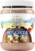 Steel Supplements Veg-PRO | Vegan Protein Powder Hot Cocoa | 25 Servings (1.65lbs) | Organic Protein Powder with BCAA Amino Acid | Gluten Free | Non Dairy | Low Carb Formula