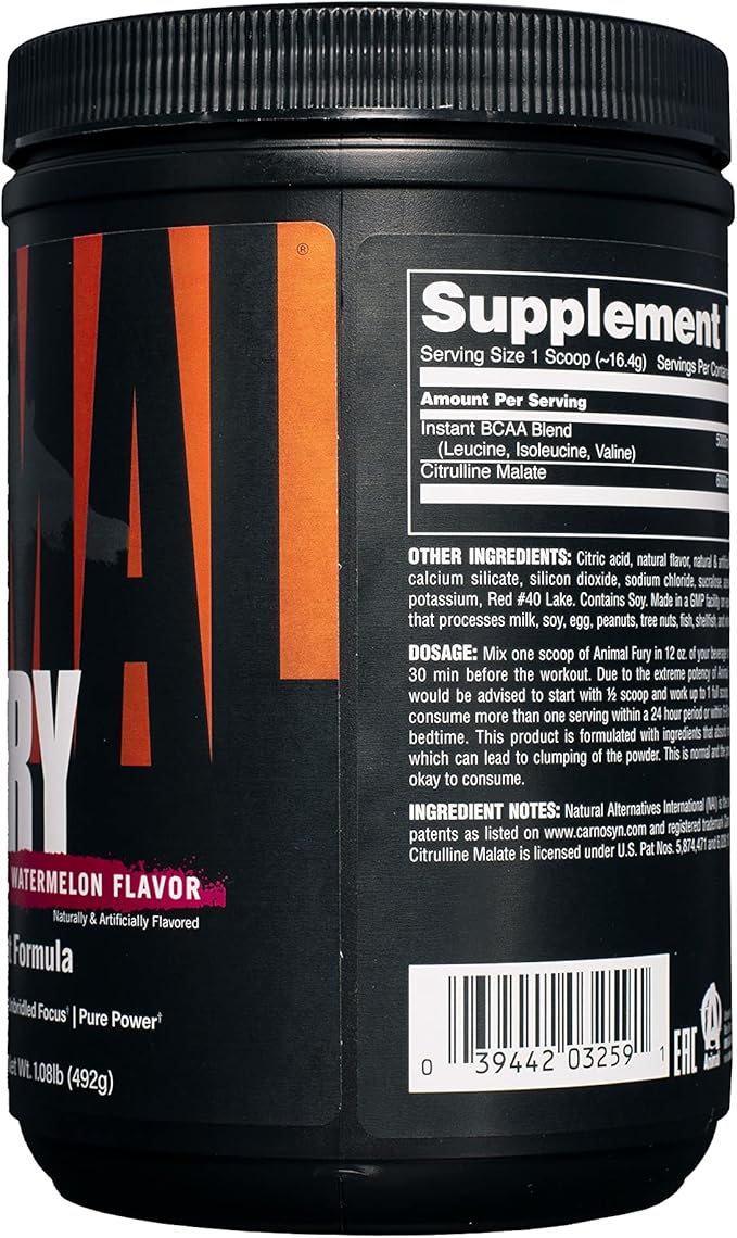 Animal Creatine Chews Tablets - Enhanced Creatine Monohydrate with AstraGin to Improve Absorption &amp Fury Pre Workout Powder Supplement for Energy and Focus 5g