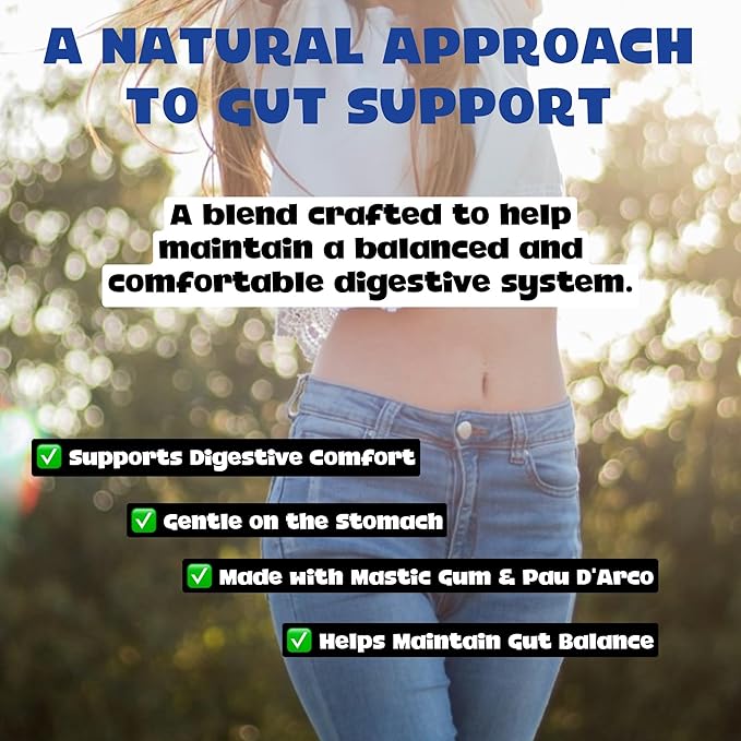 Pylori Control Digestive Support Supplement with Mastic Gum &amp PAU D’Arco – Supports Stomach Health and Digestive Wellness – 120 Vegetarian Capsules