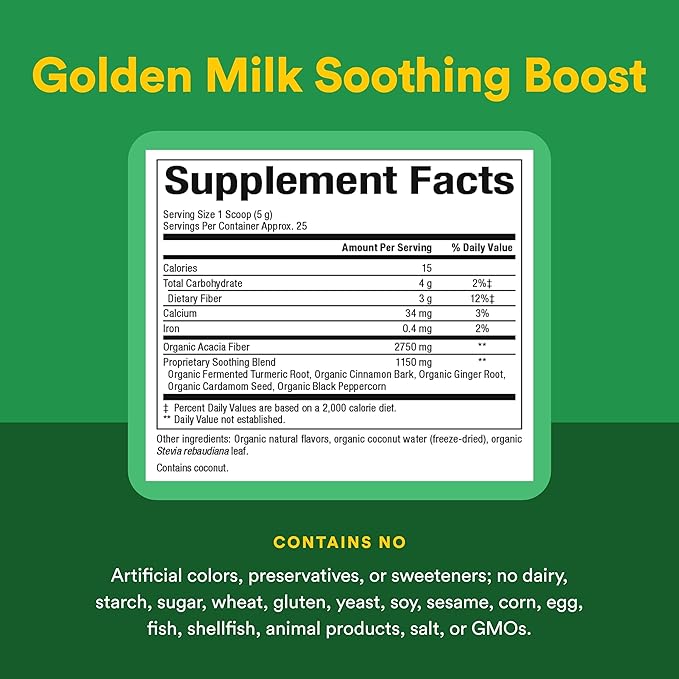 Whole Earth &amp Sea from Natural Factors Golden Milk Soothing Boost with Turmeric Ginger &amp More 4.4 oz Powder